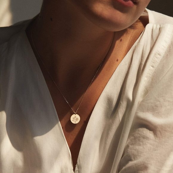 Baby's Breath Floral Bohemian Cute Charm Necklace - Picture 2 of 15